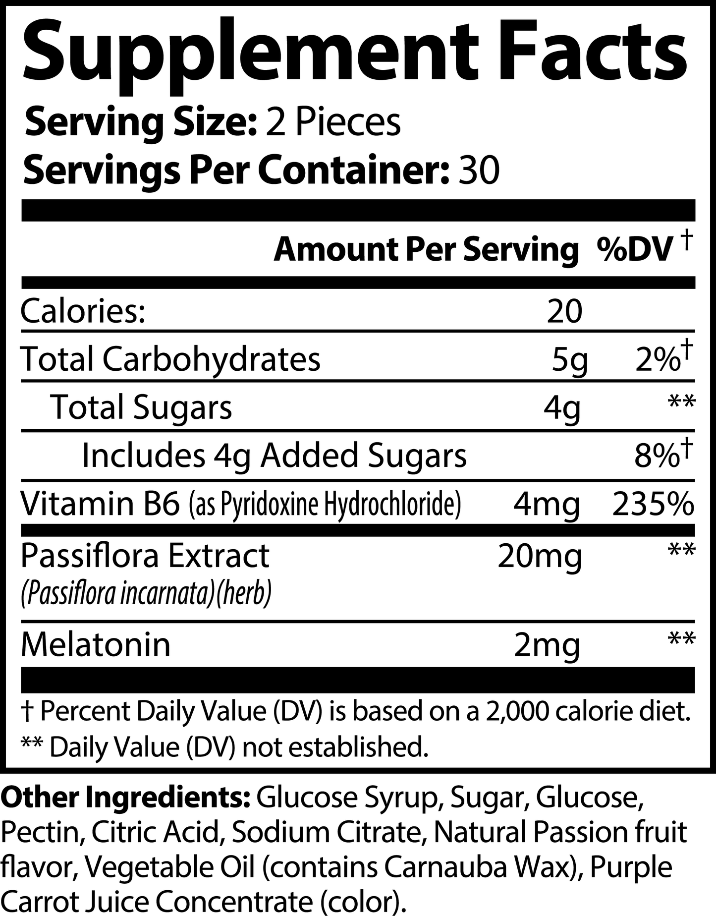 Sleep Well Gummies – Natural Melatonin Sleep Aid with Passiflora & B6